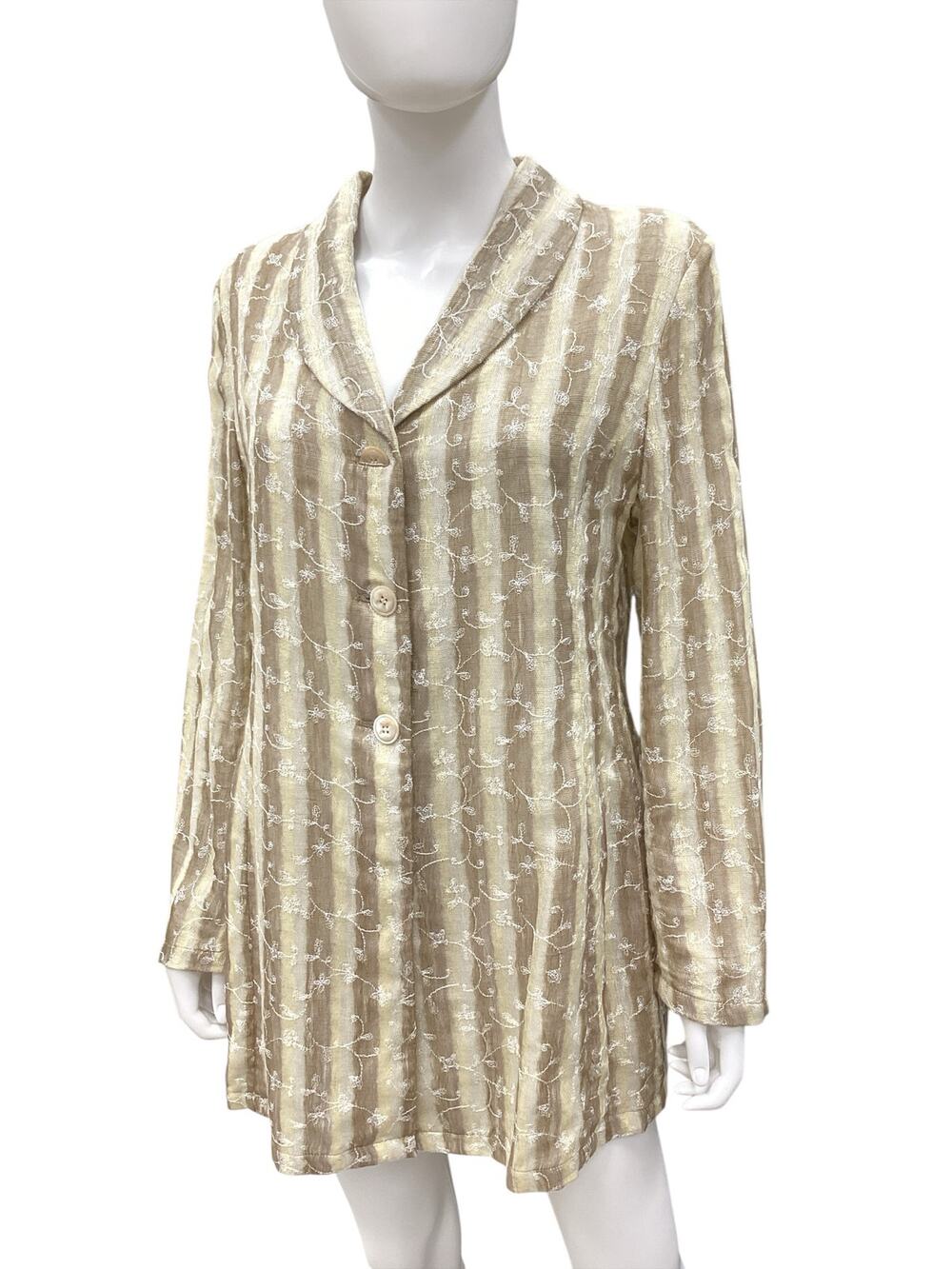 NWT Escada Blazer Women’s Size M Beautiful Mesh Embroidered Overlay Rayon/ Linen